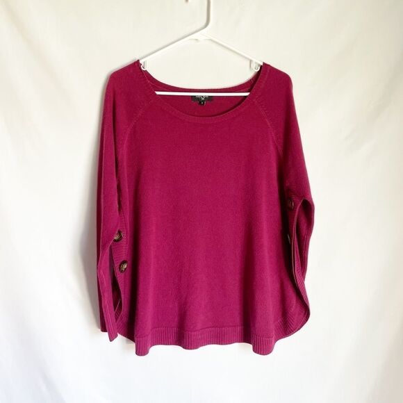 Color Works Maroon Oversized Sweater Size S - Picture 3 of 9